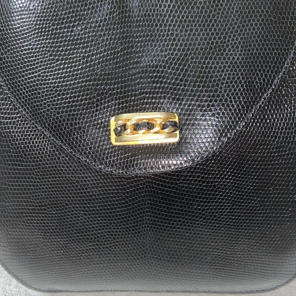 RARE vintage Revillon lizard embossed leather Bag - Picture 4 of 16